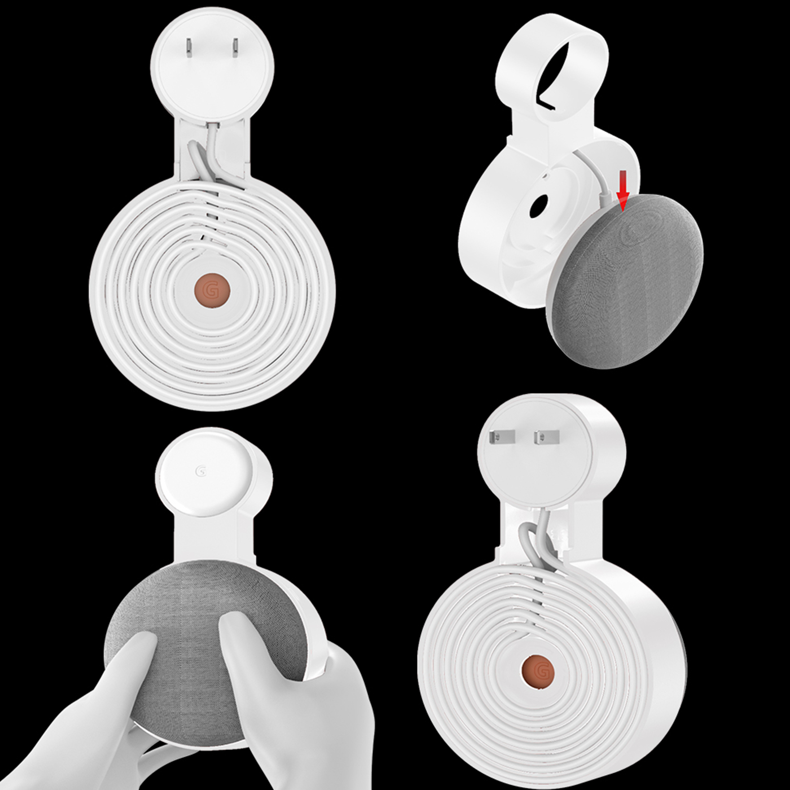 Google Speaker Nest Mini - 2020 콘센트 벽걸이 홀더 브래킷 Google