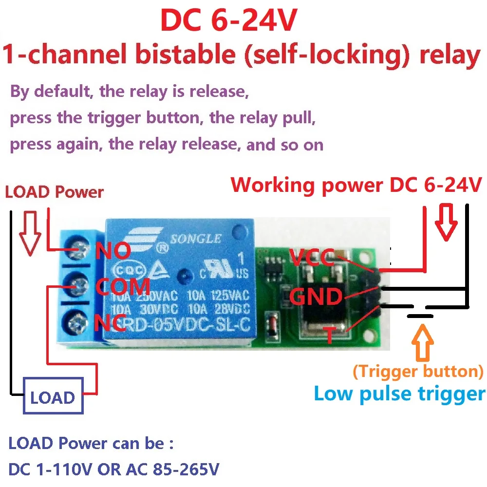 Shelly Relay Module - DC 6V 9V 12V 24V 플립플롭