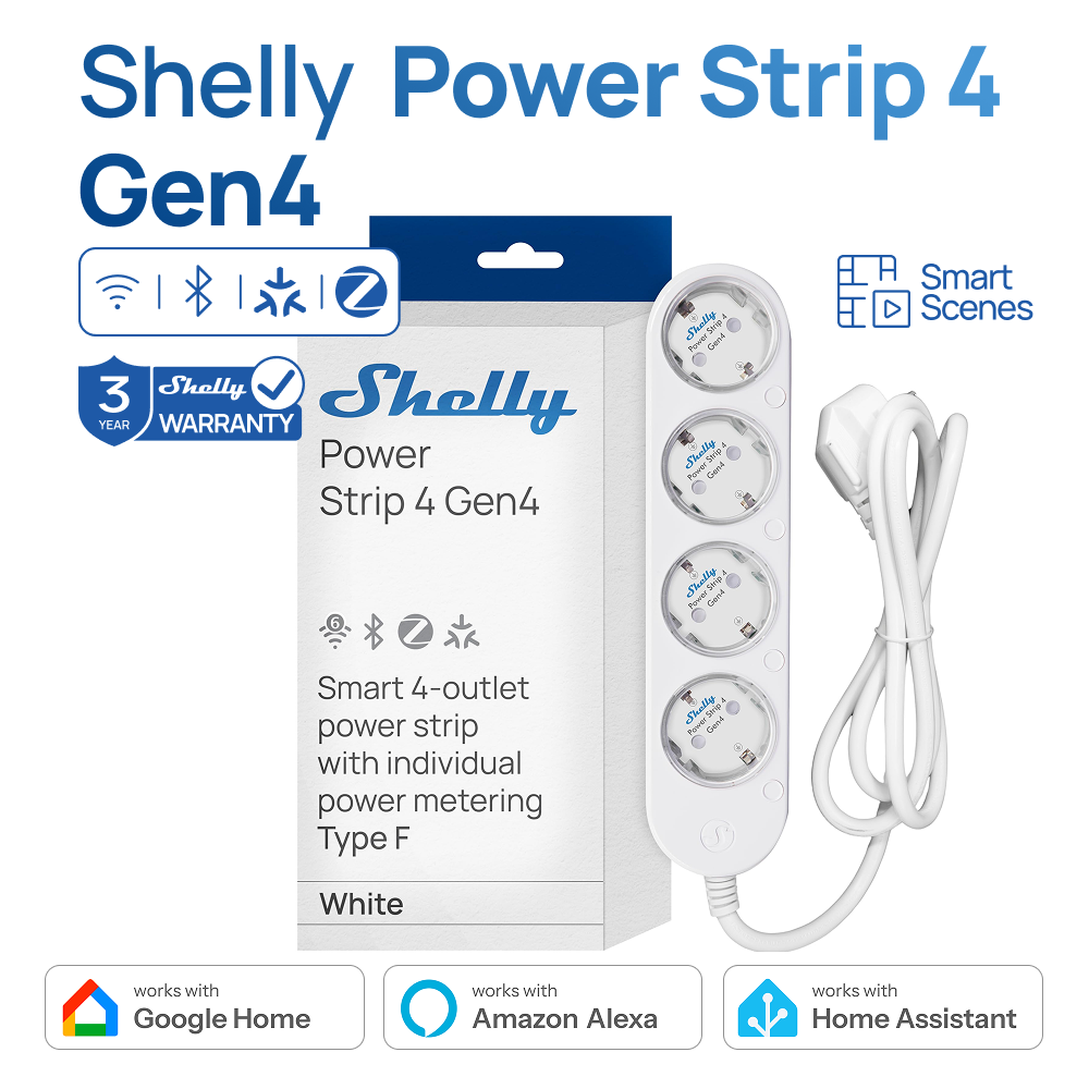 Shelly Relay Module - 셸리 파워 스트립 4 Gen4 스마트