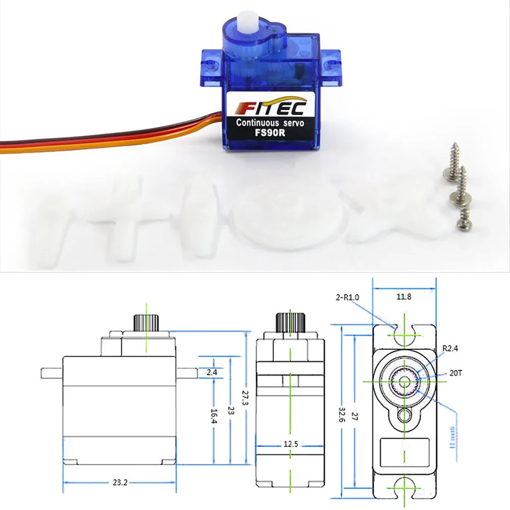 Feetech 미니 FS90R 마이크로 서보 360 학 - Diy Automation 리뷰 및 가격