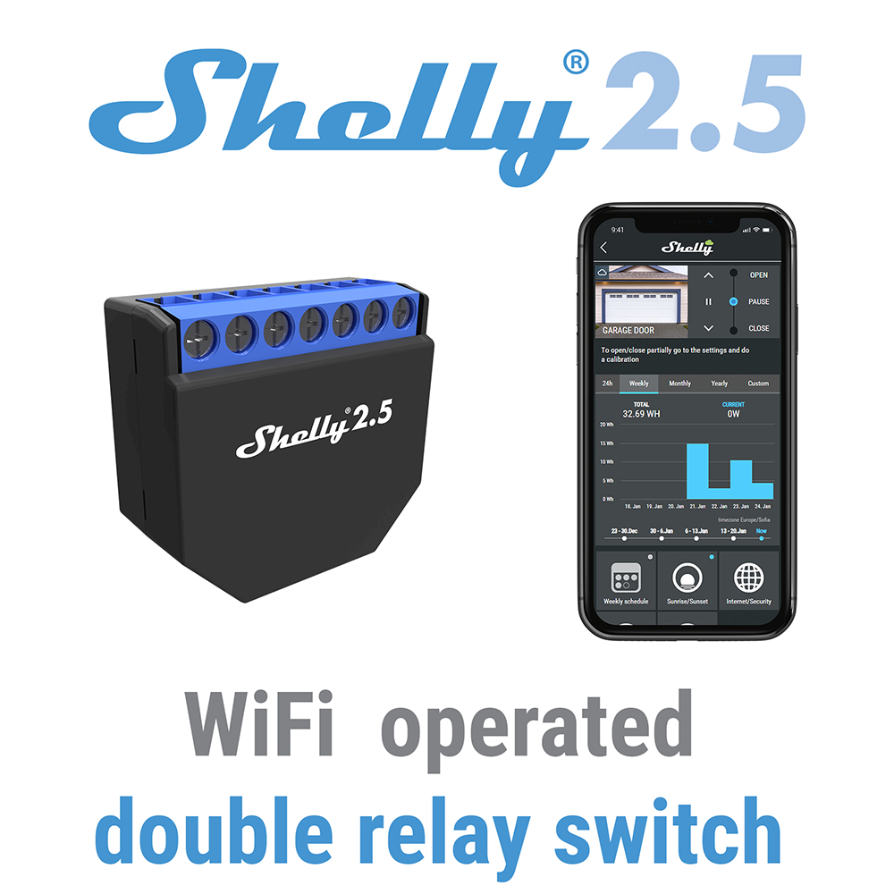 Shelly 2.5 스마트 홈 더블 릴레이 WiFi 스 - Shelly Relay Module 리뷰 및 가격