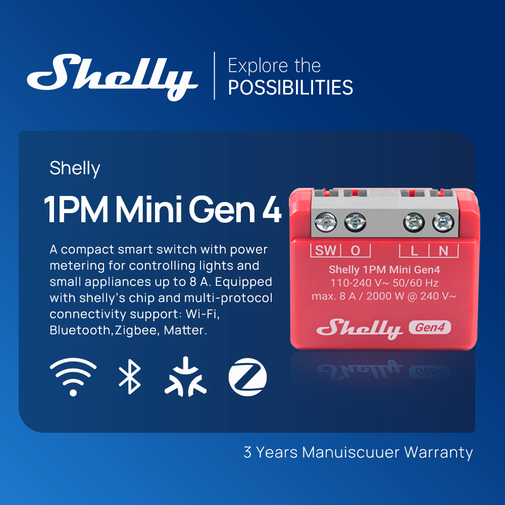 셸리 1PM 미니 Gen4 지그비 스마트 스위치 전력  - Shelly Relay Module 리뷰 및 가격