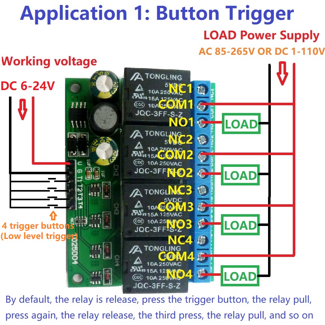 4ch DC 6V-24V 플립플롭 래치 릴레이 모듈 바 - Shelly Relay Module 리뷰 및 가격
