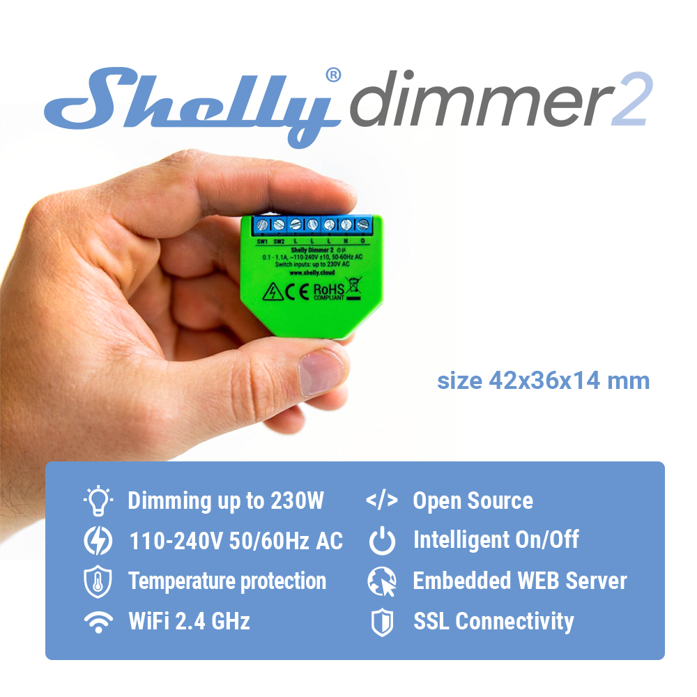 셸리 디머 2 스마트 스위치 미니 와이파이 스위치 미니 - Shelly Relay Module 리뷰 및 가격